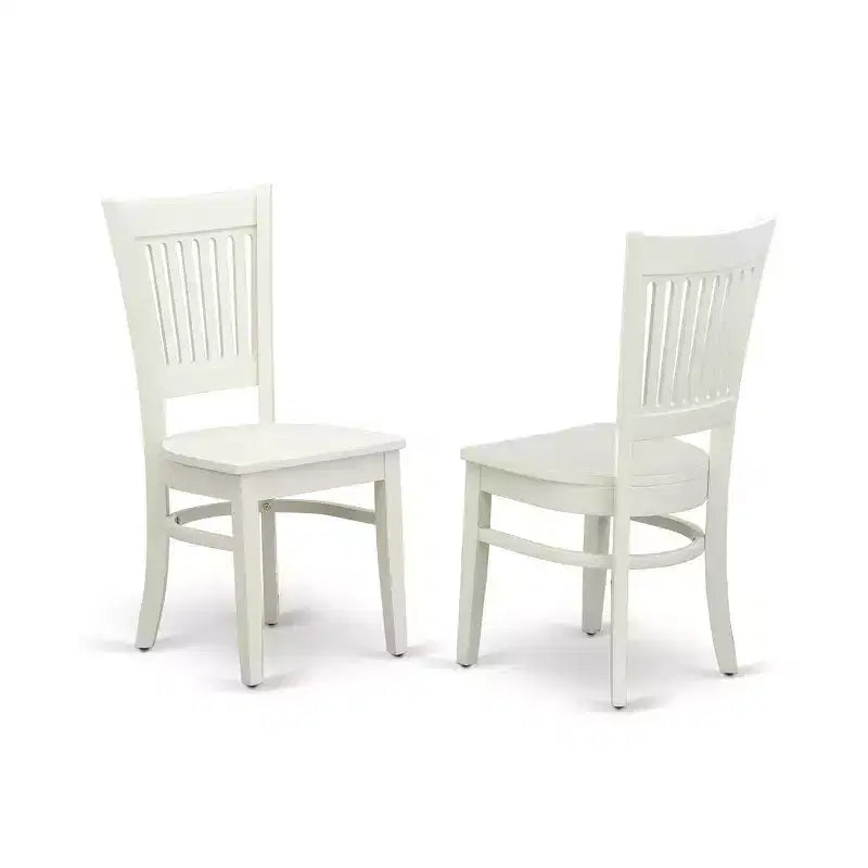 Set tavolo da pranzo e 4 sedie con piedistallo tondo bianco HomeStock Linen