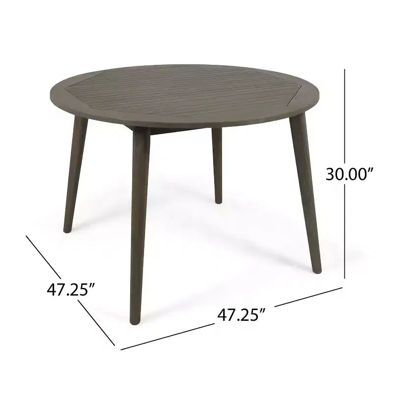 Christopher Knight Home Maura, set da pranzo da 5 pezzi in legno di acacia per esterni con cuscino resistente all'acqua