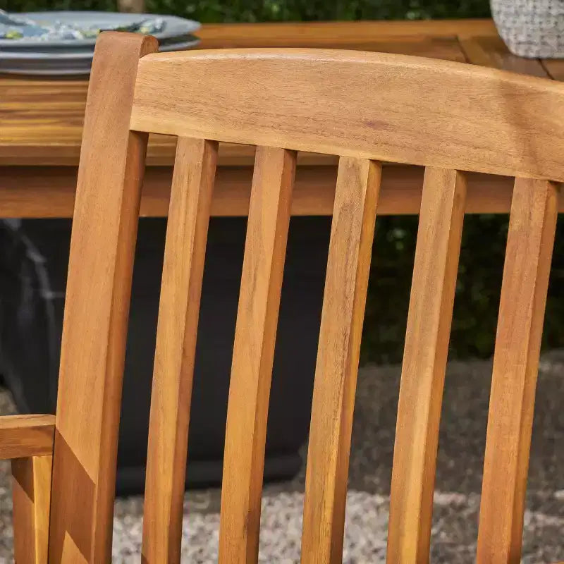 Christopher Knight Home Maura, set da pranzo da 5 pezzi in legno di acacia per esterni con cuscino resistente all'acqua
