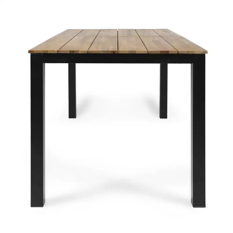 Christopher Knight Home Dane set da pranzo da 7 pezzi da esterno in vimini e legno di acacia con cuscini, Teak/Marrone Multicolore