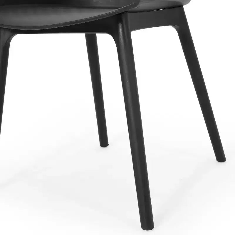Christopher Knight Home Trinity Set da Pranzo da Esterno a 7 Pezzi in Resina Polipropilenica e Legno di Acacia con Tavolo da 70", Nero e Teak