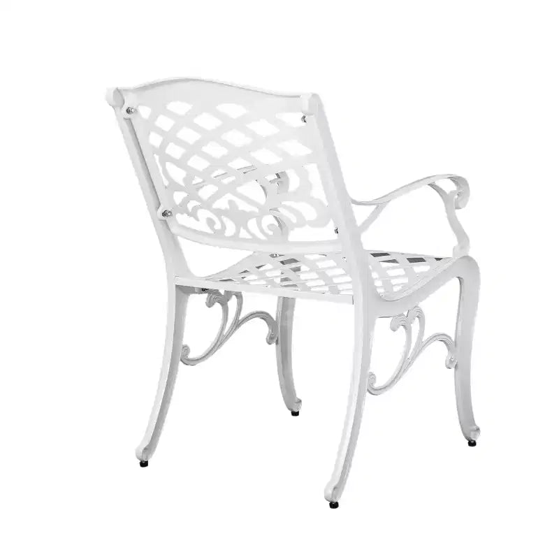 Set da pranzo da esterno a 5 pezzi Christopher Knight Home Sarasota in alluminio pressofuso con motivo floreale a spirale
