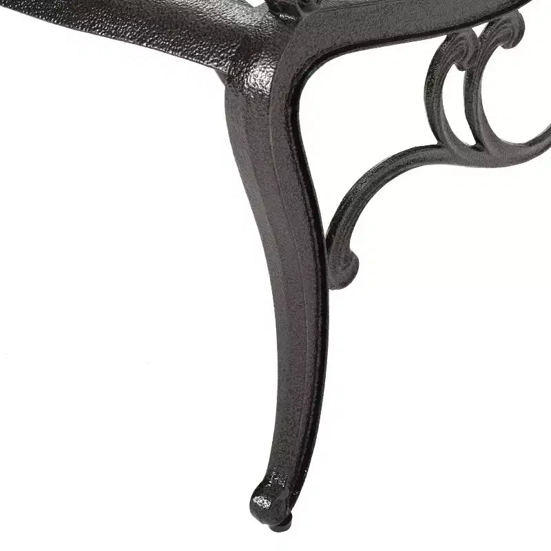 Set da pranzo da esterno a 5 pezzi Christopher Knight Home Sarasota in alluminio pressofuso con motivo floreale a spirale