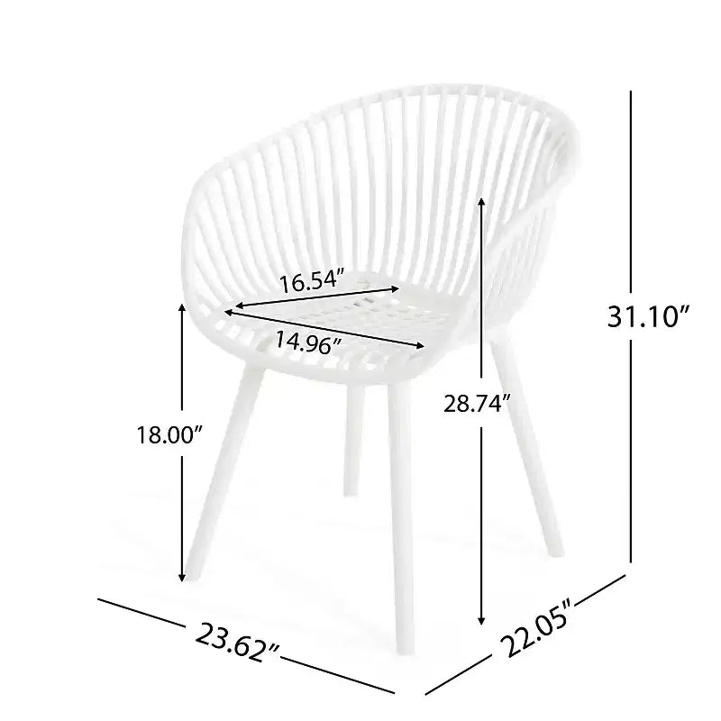 Christopher Knight Home Lillian Set da pranzo moderno da 7 pezzi in acacia e polipropilene per patio