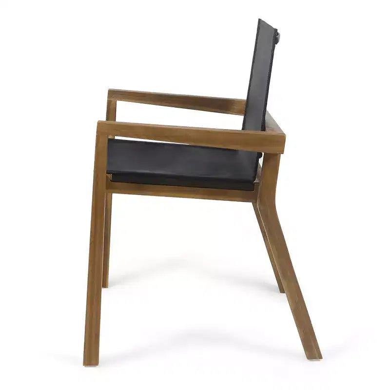 Christopher Knight Home Lemyra Set da pranzo da 7 pezzi in mesh e legno di acacia per esterni, teak/nero