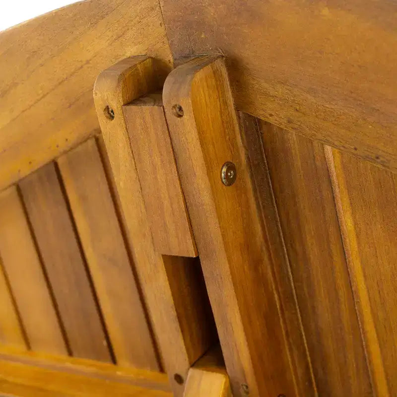 Set da pranzo da esterni GDFStudio Brigitte a 5 pezzi in legno di acacia rustico