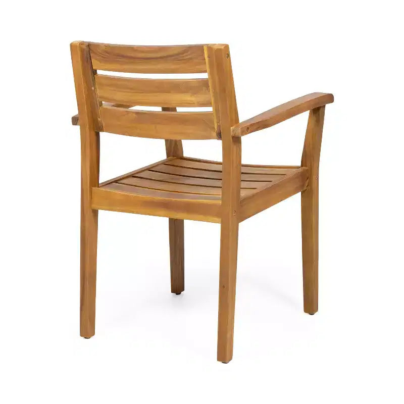 Set da pranzo da esterni GDFStudio Brigitte a 5 pezzi in legno di acacia rustico