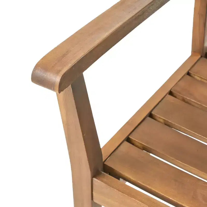 Set da pranzo da esterni GDFStudio Brigitte a 5 pezzi in legno di acacia rustico