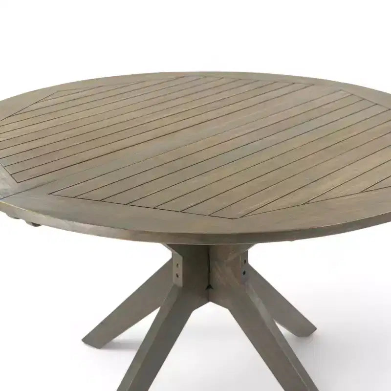 Set da pranzo da esterni GDFStudio Brigitte a 5 pezzi in legno di acacia rustico