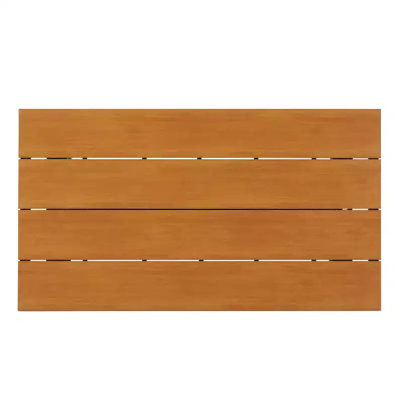 Set da esterno contemporaneo Whisen con sedie in rattan PE e tavolo in legno plastico, adatto per giardini e prati