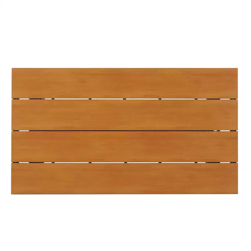 Set da esterno contemporaneo Whisen con sedie in rattan PE e tavolo in legno plastico, adatto per giardini e prati