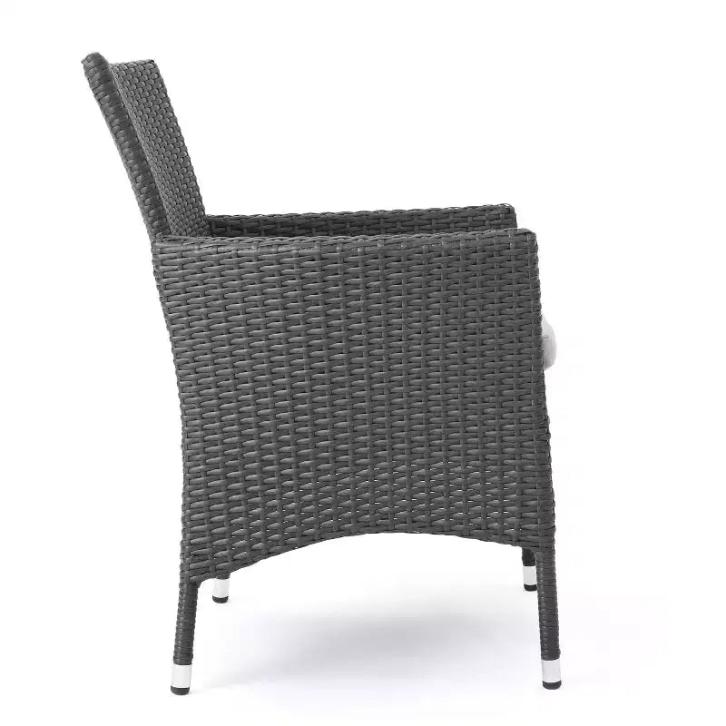 Set da pranzo a 7 pezzi Christopher Knight Home per esterno in legno di acacia e vimini con cuscini