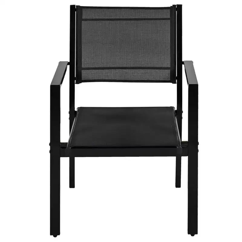 Whisen Set da Pranzo da Esterno in Acciaio a 7 Pezzi Resistente alle Intemperie, Set da Pranzo per Patio per Balcone, Giardino