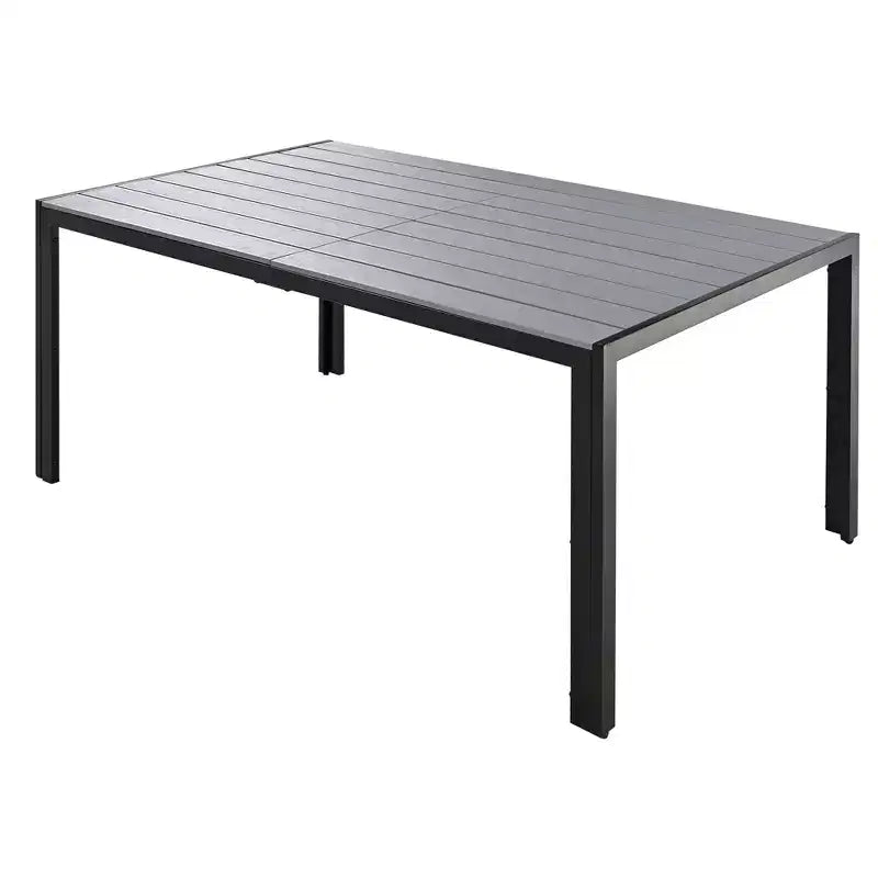 Whisen Set da Pranzo da Esterno in Acciaio a 7 Pezzi Resistente alle Intemperie, Set da Pranzo per Patio per Balcone, Giardino