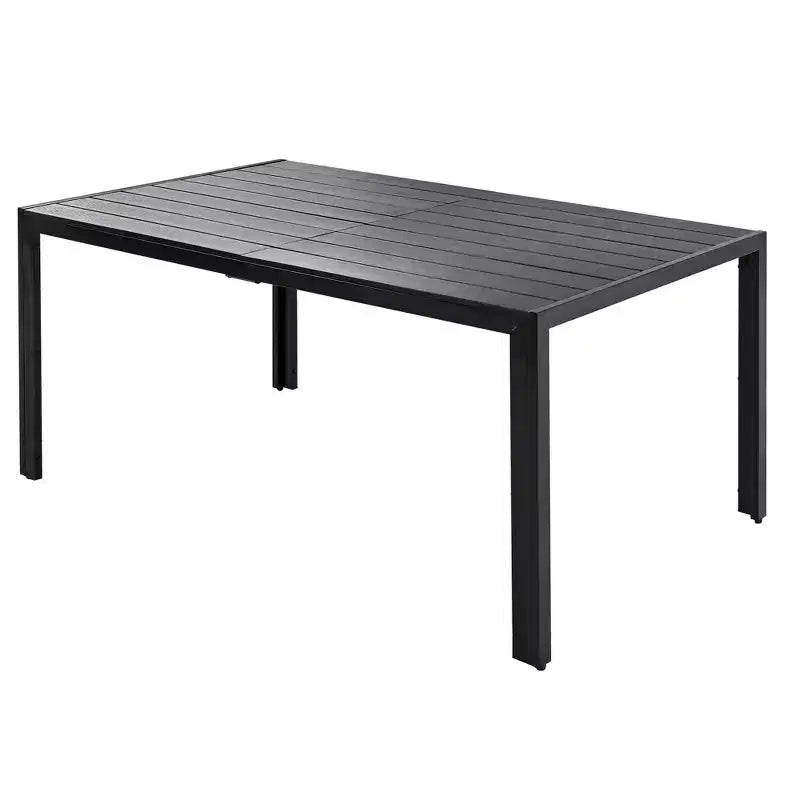 Whisen Set da Pranzo da Esterno in Acciaio a 7 Pezzi Resistente alle Intemperie, Set da Pranzo per Patio per Balcone, Giardino