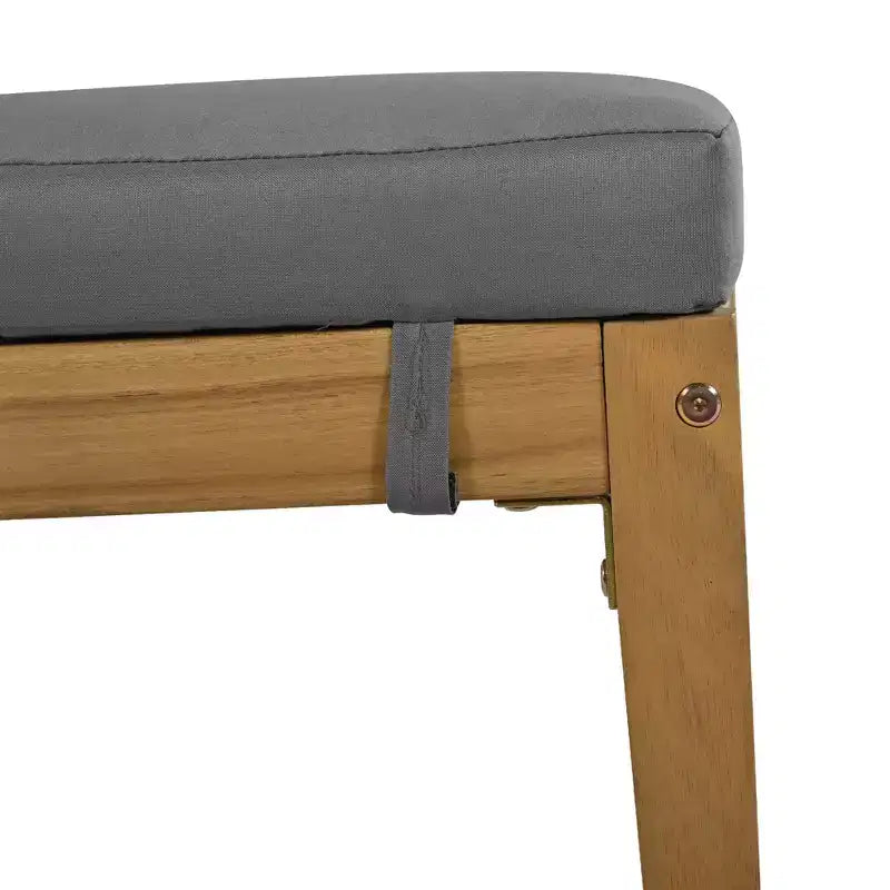 Set da pranzo con tavolo e sedie Whisen in legno di acacia per esterni, multi-persona, con cuscini spessi, adatto per balcone, cortile e giardino