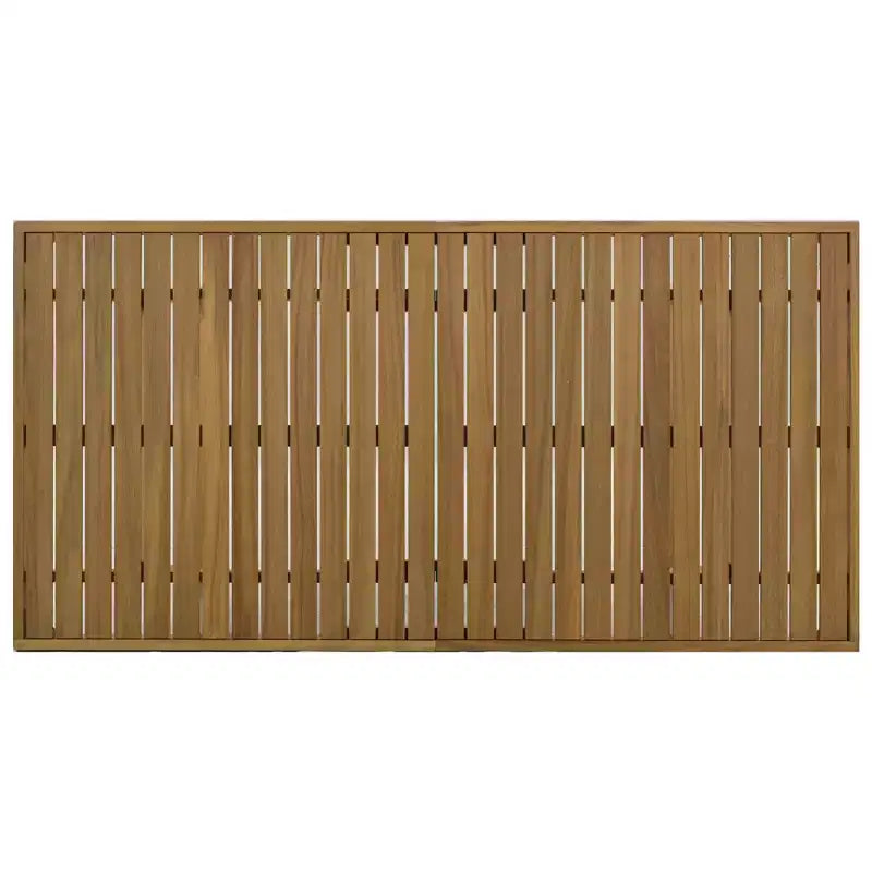 Set da pranzo con tavolo e sedie Whisen in legno di acacia per esterni, multi-persona, con cuscini spessi, adatto per balcone, cortile e giardino