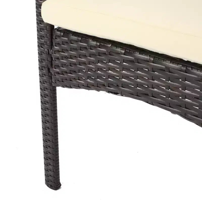 Christopher Knight Home Ballard Set da pranzo da esterno 7 pezzi in vimini e legno di acacia con cuscini, Teak/Marrone multicolor