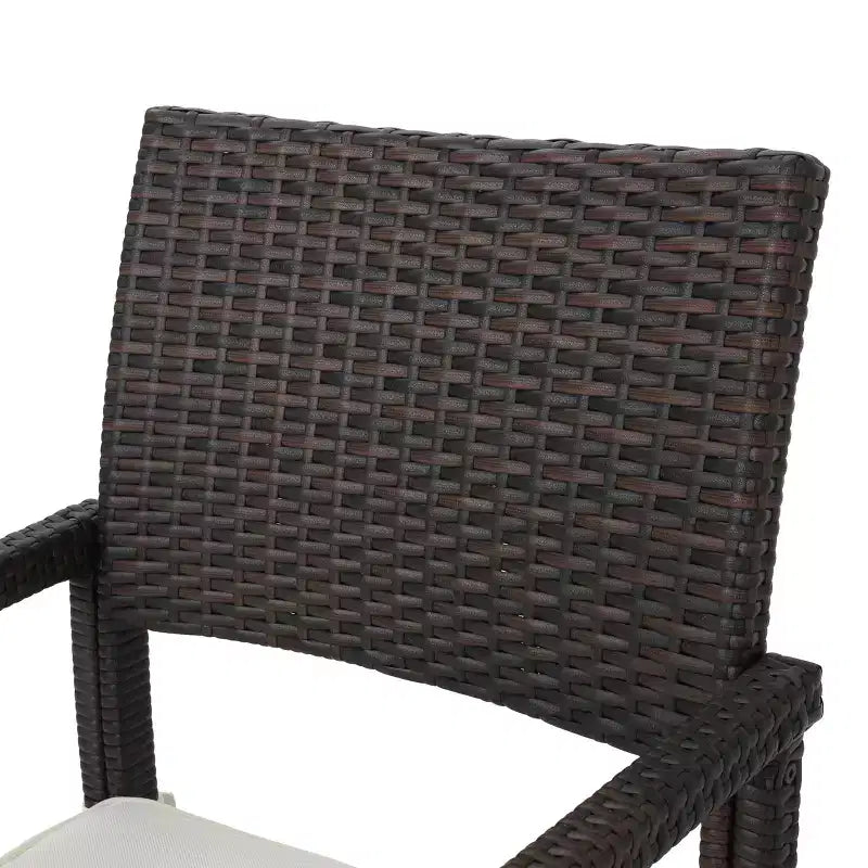 Christopher Knight Home Aisha Set da pranzo da esterno a 6 pezzi in vimini e alluminio con panca, Multimarrone/Marrone