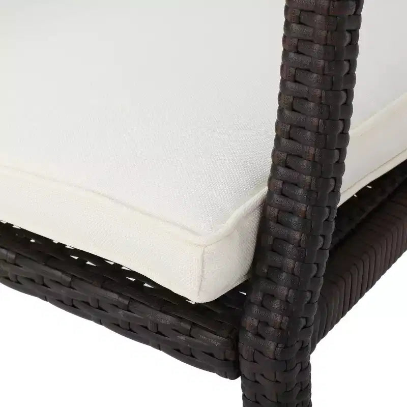 Christopher Knight Home Aisha Set da pranzo da esterno a 6 pezzi in vimini e alluminio con panca, Multimarrone/Marrone