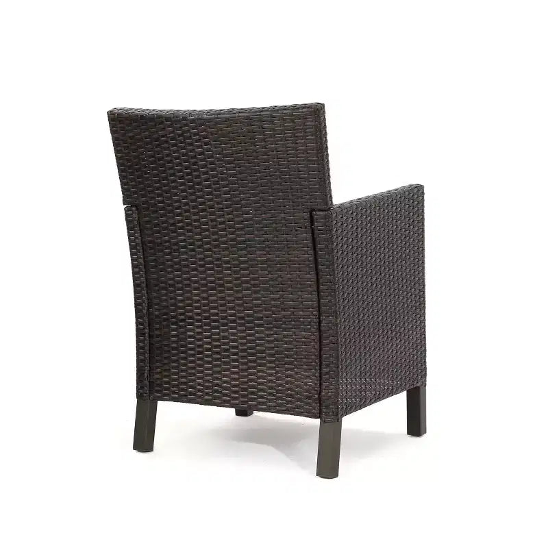 Christopher Knight Home Reese Set da Pranzo da Esterno 7 Pezzi in Rattan e Legno di Acacia con Cuscino, Marrone/Teak