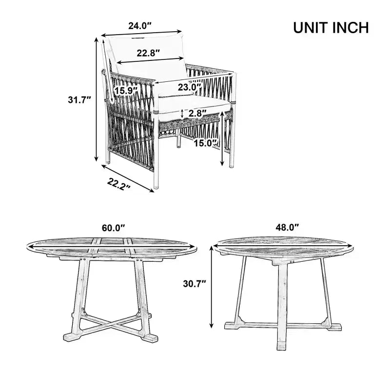 GDFStudio Eden Set da Pranzo Moderno da Esterno Allungabile 5 Pezzi in Legno e Ferro