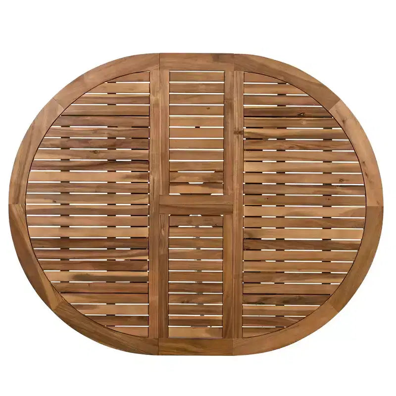 GDFStudio Eden Set da Pranzo Moderno da Esterno Allungabile 5 Pezzi in Legno e Ferro