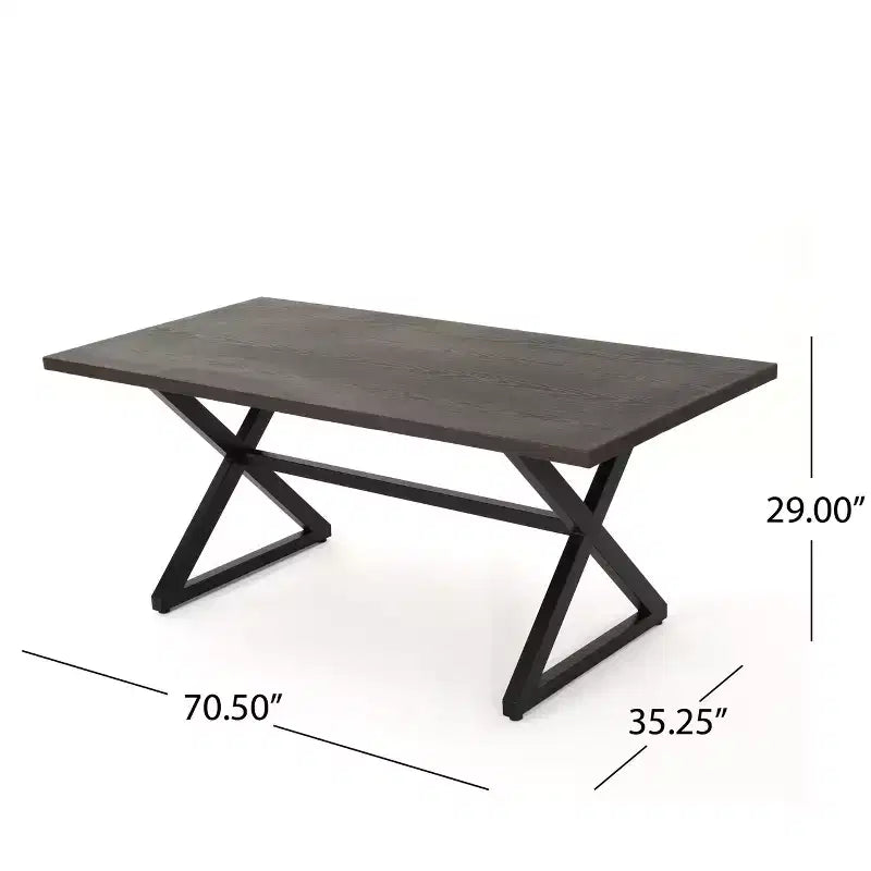 Christopher Knight Home Aisha Set da pranzo da 6 pezzi per esterni in vimini e alluminio con panca