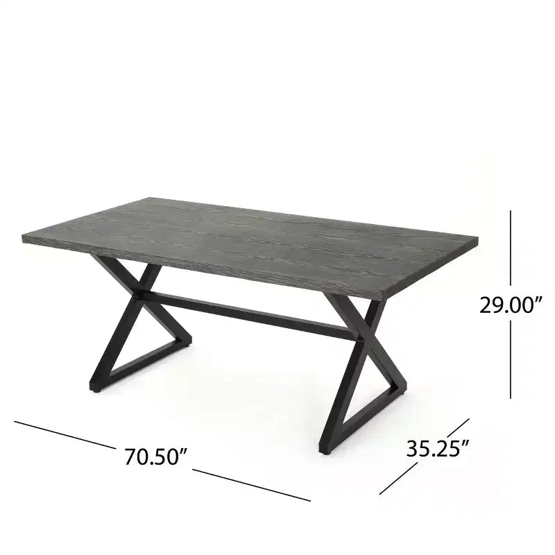 Christopher Knight Home Aisha Set da pranzo da 6 pezzi per esterni in vimini e alluminio con panca