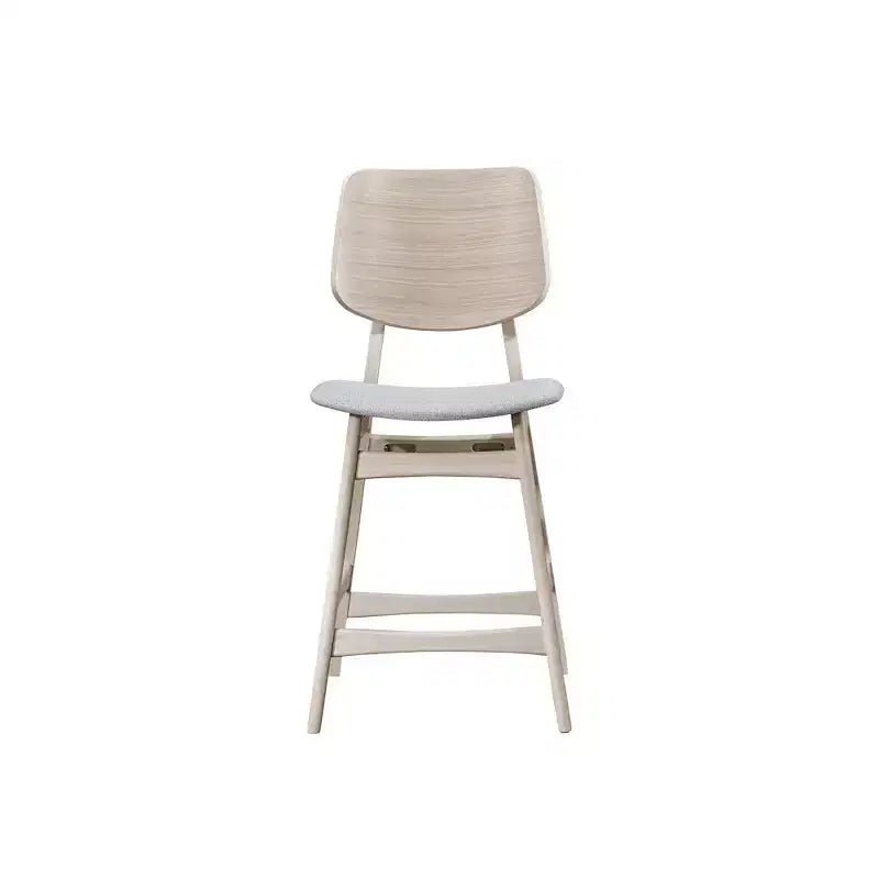 New Classic Furniture, Set da pranzo da bancone Oscar 7 pezzi in legno di frassino bianco