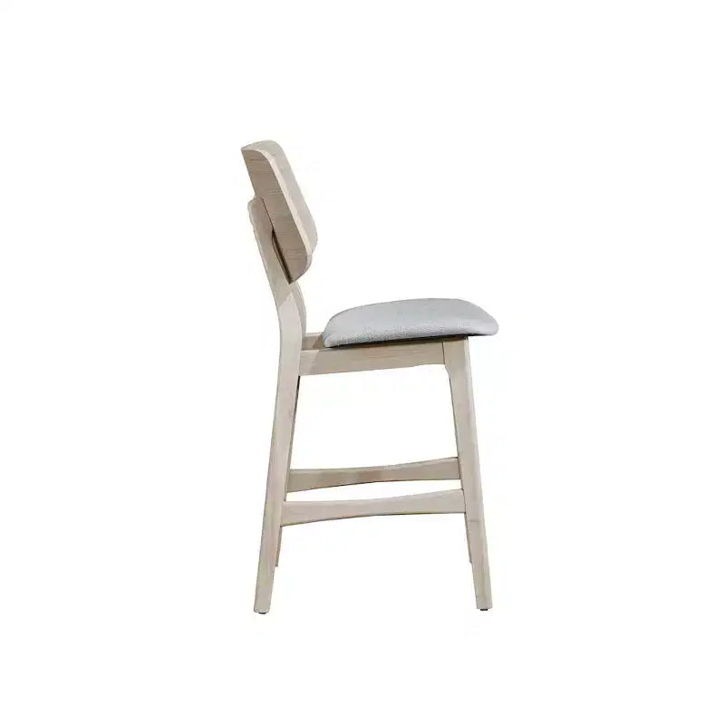 New Classic Furniture, Set da pranzo da bancone Oscar 7 pezzi in legno di frassino bianco