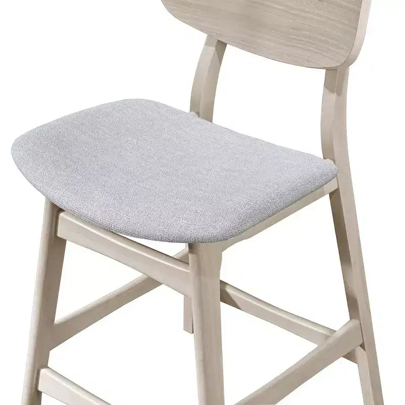New Classic Furniture, Set da pranzo da bancone Oscar 7 pezzi in legno di frassino bianco