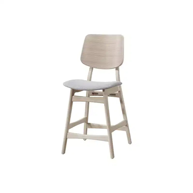 New Classic Furniture, Set da pranzo da bancone Oscar 7 pezzi in legno di frassino bianco