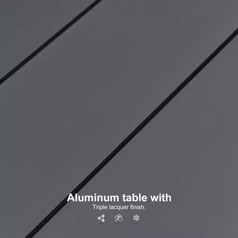 Set da pranzo da patio PURPLE LEAF in vimini resistente alle intemperie, set tavolo e sedie da esterno in alluminio per l'arredamento del giardino, set di mobili moderni per la cucina