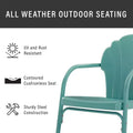 HomeStock Tulip 5Pc Outdoor Metal Dining Set with Dining Table & 4 Chairs