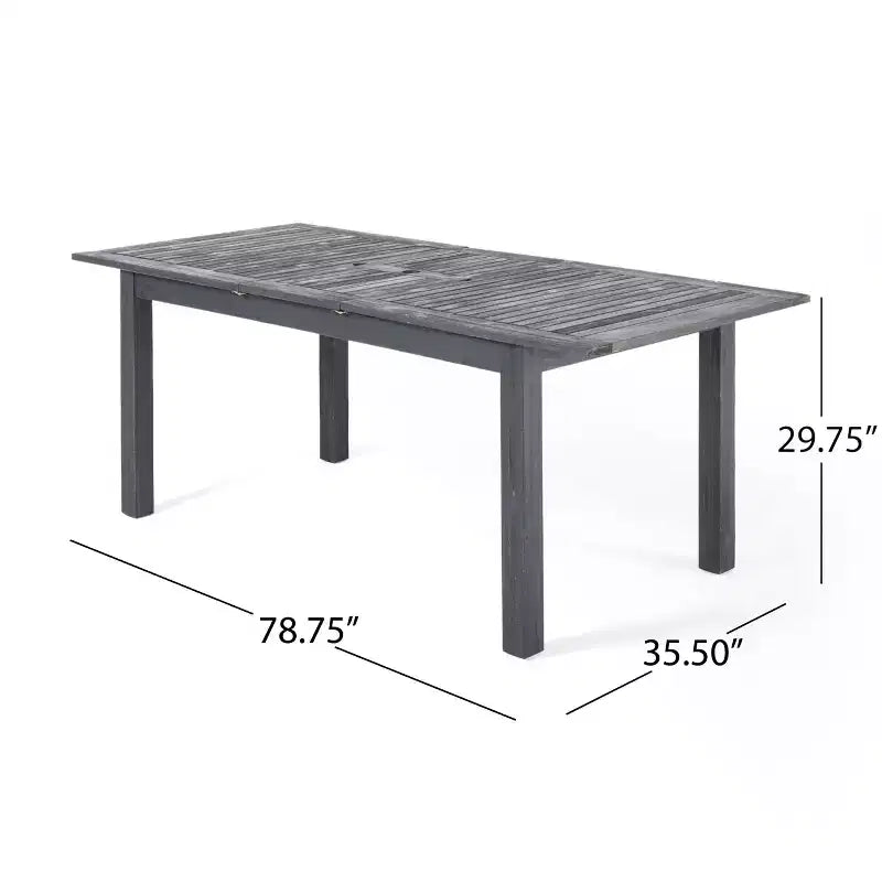 Christopher Knight Home Davenport Set da Pranzo Espandibile da Esterno a 9 Pezzi in Legno di Acacia e Vimini con Cuscini