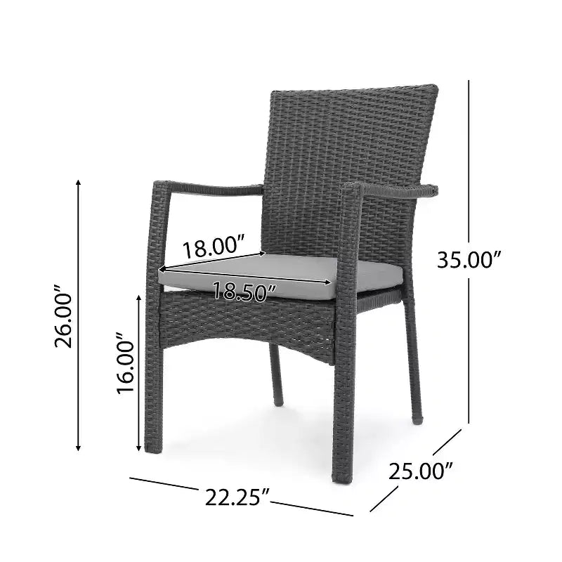 Christopher Knight Home Davenport Set da Pranzo Espandibile da Esterno a 9 Pezzi in Legno di Acacia e Vimini con Cuscini