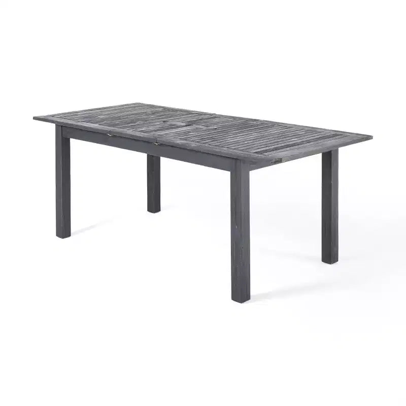 Christopher Knight Home Davenport Set da Pranzo Espandibile da Esterno a 9 Pezzi in Legno di Acacia e Vimini con Cuscini