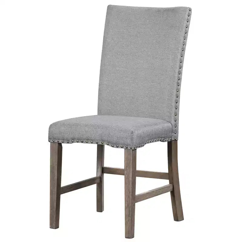 Set da tavolo da pranzo Whisen da 7 pezzi con sedie imbottite e allunga da 12 pollici