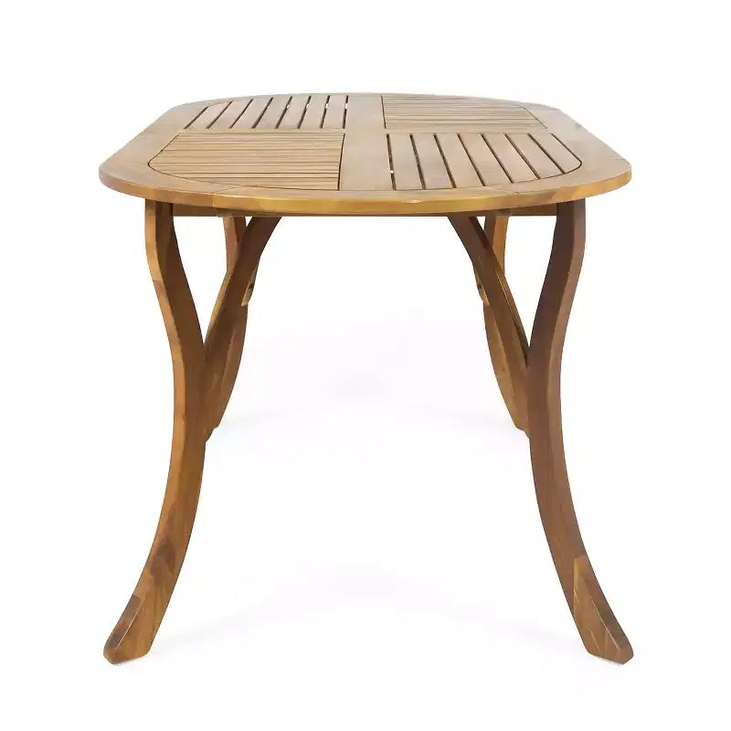 Christopher Knight Home Arletta Set da Pranzo da 7 Pezzi per Esterni in Rete e Legno di Acacia