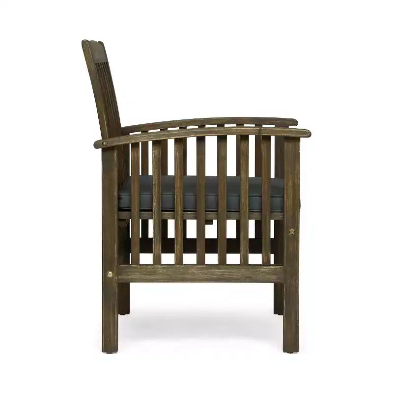 Christopher Knight Home Laussat Set da pranzo da esterno 5 pezzi in legno di acacia con cuscini
