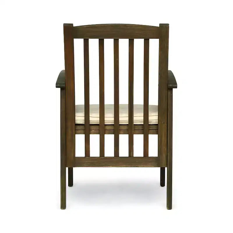 Christopher Knight Home Laussat Set da pranzo da esterno 5 pezzi in legno di acacia con cuscini