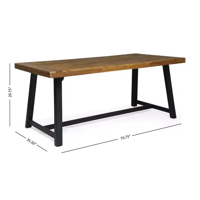 Christopher Knight Home Reynard, set da pranzo da 7 pezzi in legno di acacia da esterno con sedie con schienale in corda