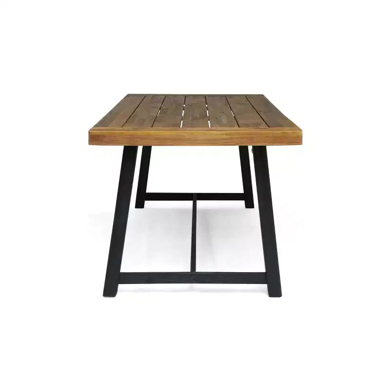 Christopher Knight Home Reynard, set da pranzo da 7 pezzi in legno di acacia da esterno con sedie con schienale in corda