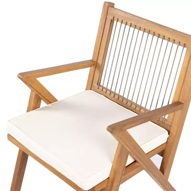 Christopher Knight Home Reynard set da pranzo da esterno espandibile 7 pezzi con tavolo in legno di acacia e sedie con schienale in corda