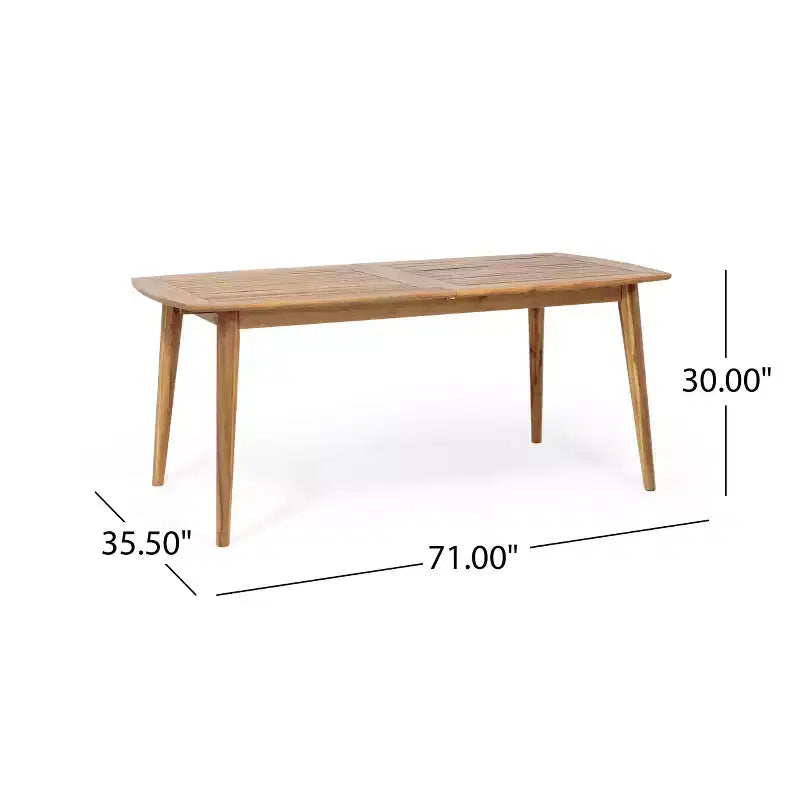 Christopher Knight Home Reynard set da pranzo da esterno espandibile 7 pezzi con tavolo in legno di acacia e sedie con schienale in corda