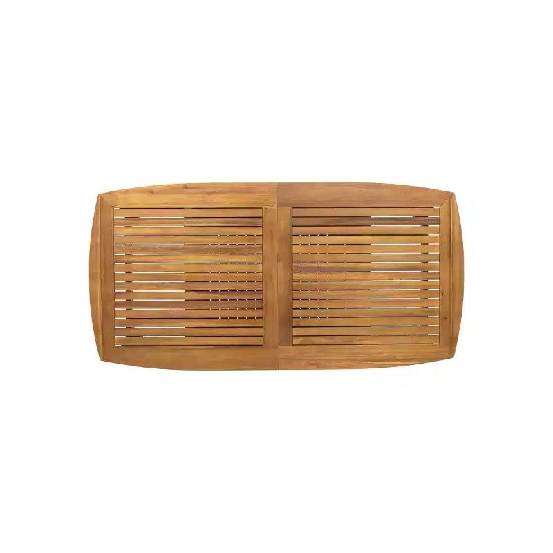 Christopher Knight Home Reynard set da pranzo da esterno espandibile 7 pezzi con tavolo in legno di acacia e sedie con schienale in corda