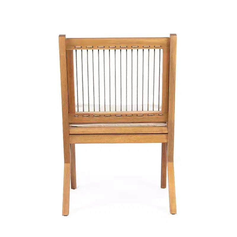 Christopher Knight Home Reynard set da pranzo da esterno espandibile 7 pezzi con tavolo in legno di acacia e sedie con schienale in corda