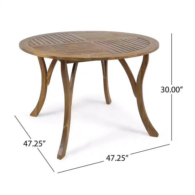 Set da pranzo da esterno Neva Christopher Knight Home da 5 pezzi in legno di acacia e vimini con cuscini resistenti all'acqua