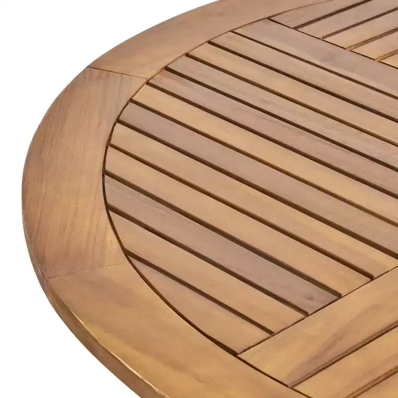 Set da pranzo da esterno Neva Christopher Knight Home da 5 pezzi in legno di acacia e vimini con cuscini resistenti all'acqua